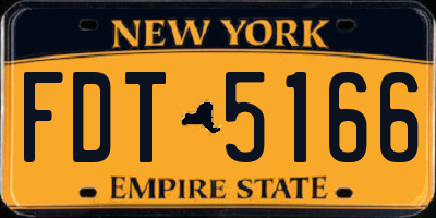 NY license plate FDT5166