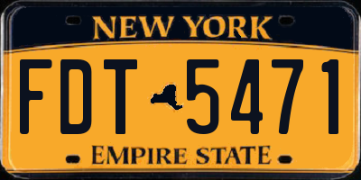NY license plate FDT5471