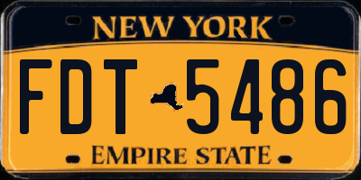 NY license plate FDT5486