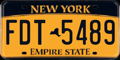 NY license plate FDT5489