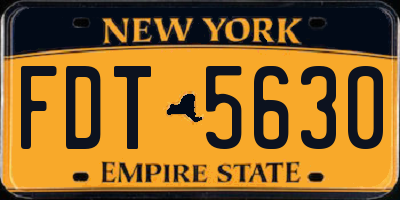 NY license plate FDT5630