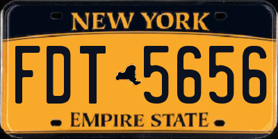 NY license plate FDT5656