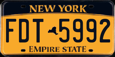 NY license plate FDT5992