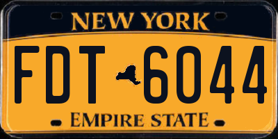 NY license plate FDT6044
