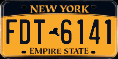 NY license plate FDT6141