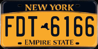 NY license plate FDT6166