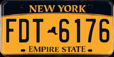 NY license plate FDT6176