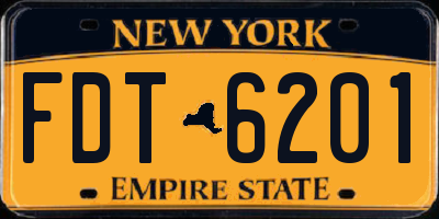 NY license plate FDT6201