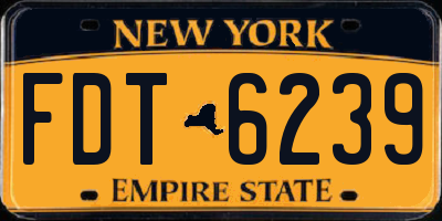 NY license plate FDT6239