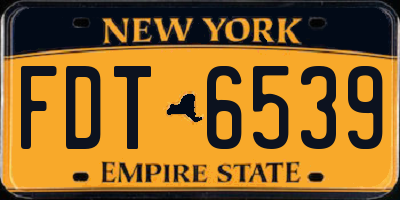 NY license plate FDT6539