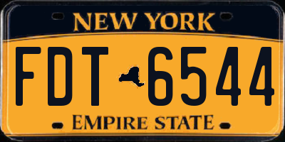 NY license plate FDT6544