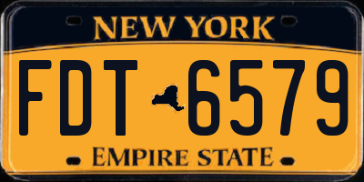 NY license plate FDT6579