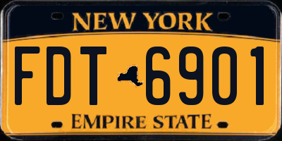 NY license plate FDT6901