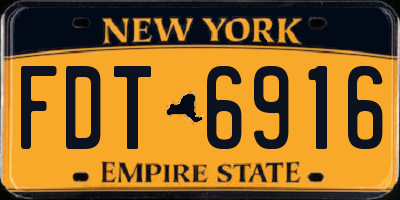 NY license plate FDT6916