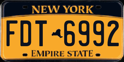 NY license plate FDT6992