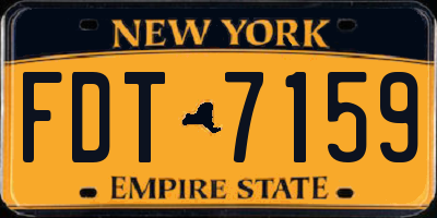 NY license plate FDT7159