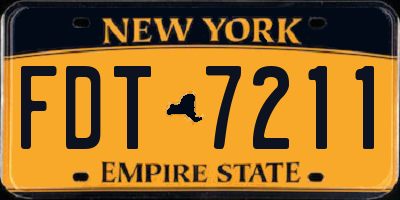 NY license plate FDT7211