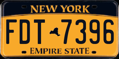 NY license plate FDT7396