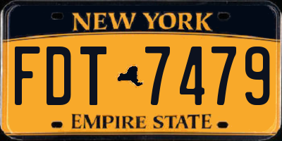 NY license plate FDT7479
