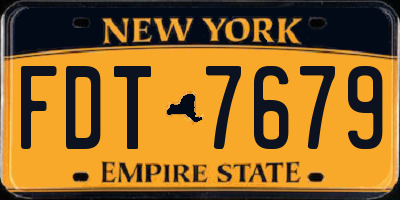 NY license plate FDT7679