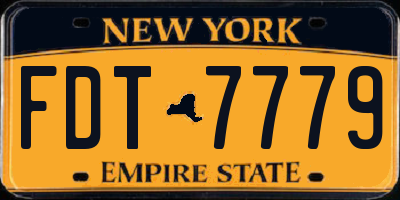 NY license plate FDT7779