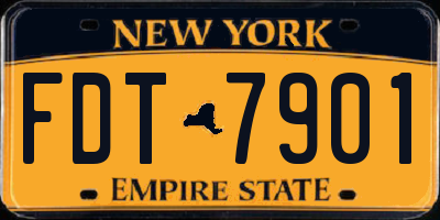 NY license plate FDT7901