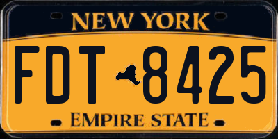 NY license plate FDT8425