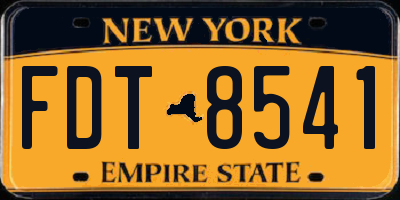 NY license plate FDT8541