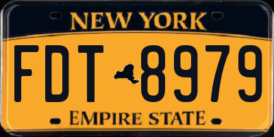 NY license plate FDT8979