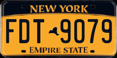 NY license plate FDT9079