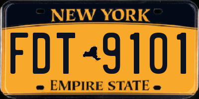 NY license plate FDT9101