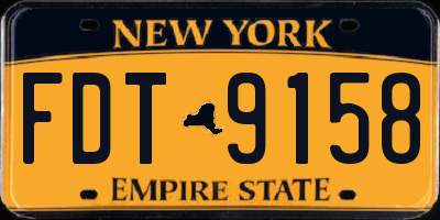 NY license plate FDT9158
