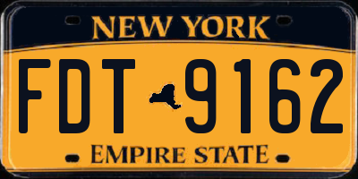 NY license plate FDT9162