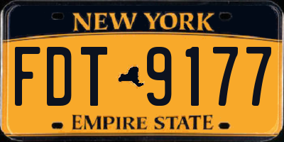 NY license plate FDT9177