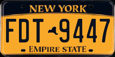 NY license plate FDT9447