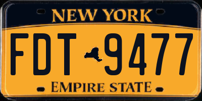 NY license plate FDT9477