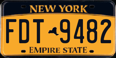 NY license plate FDT9482
