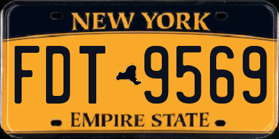 NY license plate FDT9569