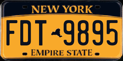 NY license plate FDT9895