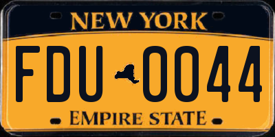NY license plate FDU0044