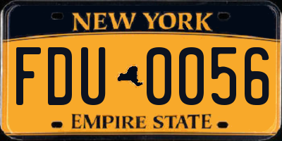 NY license plate FDU0056