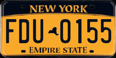 NY license plate FDU0155
