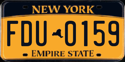 NY license plate FDU0159