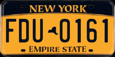 NY license plate FDU0161