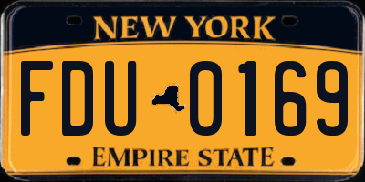 NY license plate FDU0169
