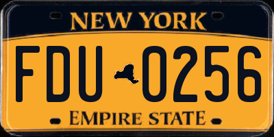 NY license plate FDU0256