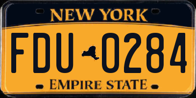 NY license plate FDU0284