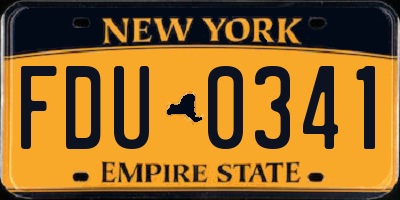 NY license plate FDU0341