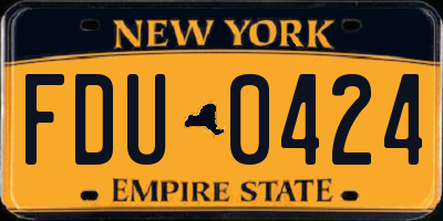 NY license plate FDU0424