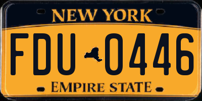 NY license plate FDU0446